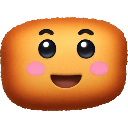 happy croquette with smiling mouth and heart eyes emoji
