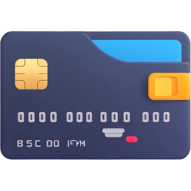 3D style credit card icon, no text emoji