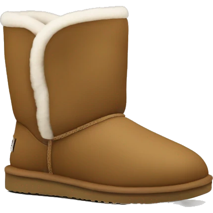 UGG slippers with ugg logo emoji