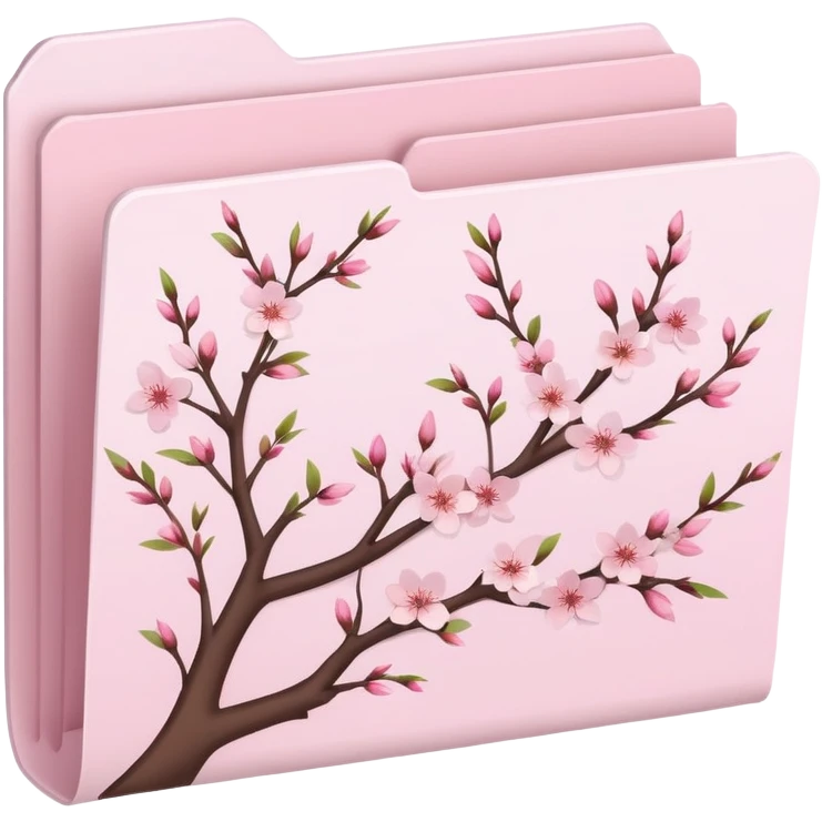 folder with cherry blossom picture  emoji