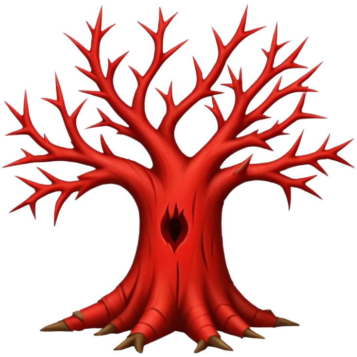 red thorn tree emoji