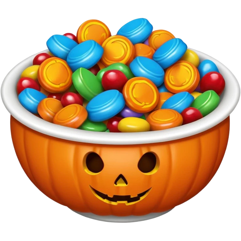 Halloween bowl of candy emoji