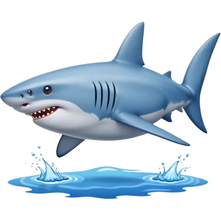 A shark with blue shoes on land near water not in it emoji
