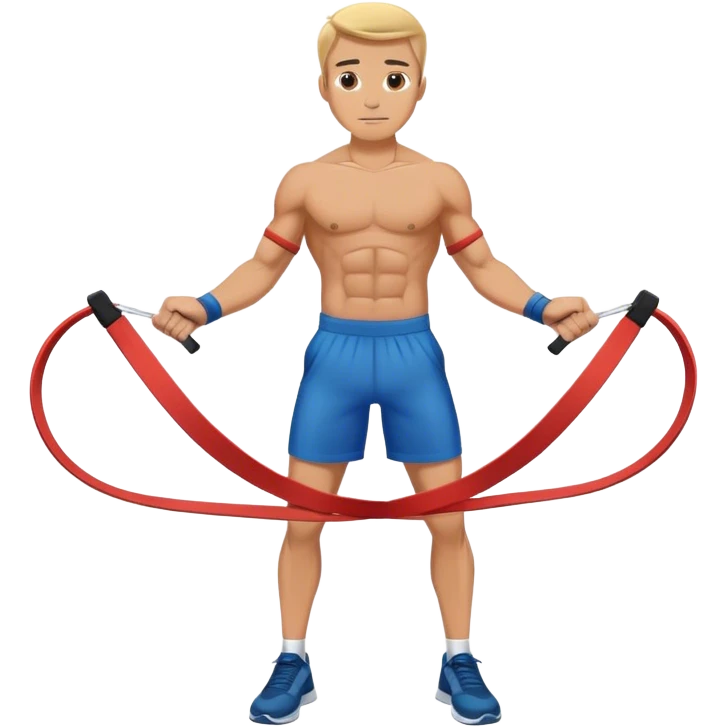 guy resistance band exercise emoji
