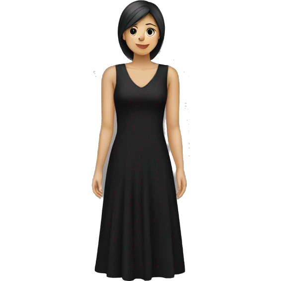 minimalistic black dress emoji