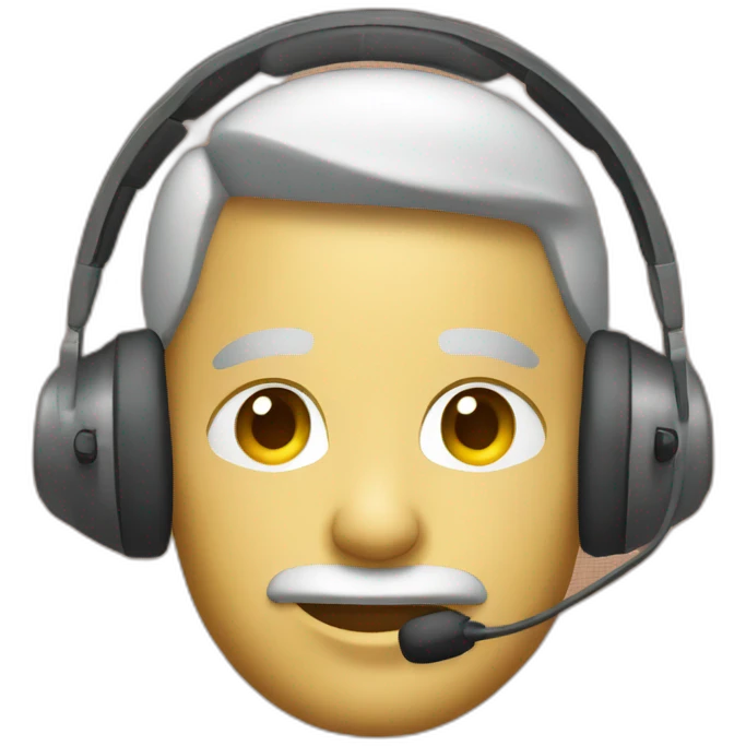 Headset wearing headset emoji