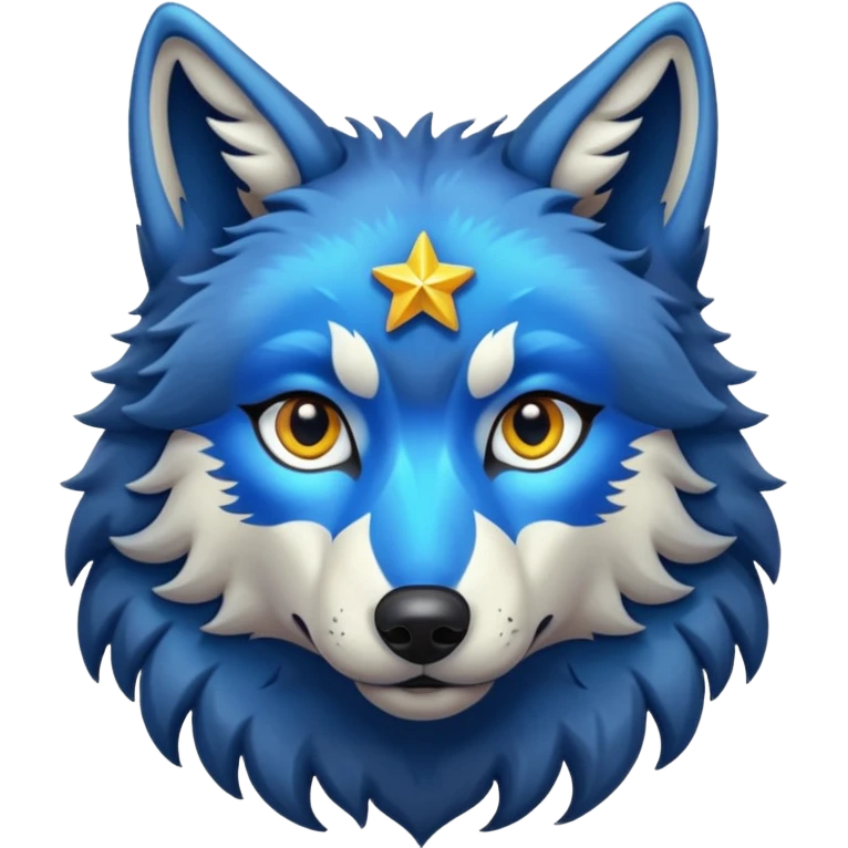 A wolf with stars emoji