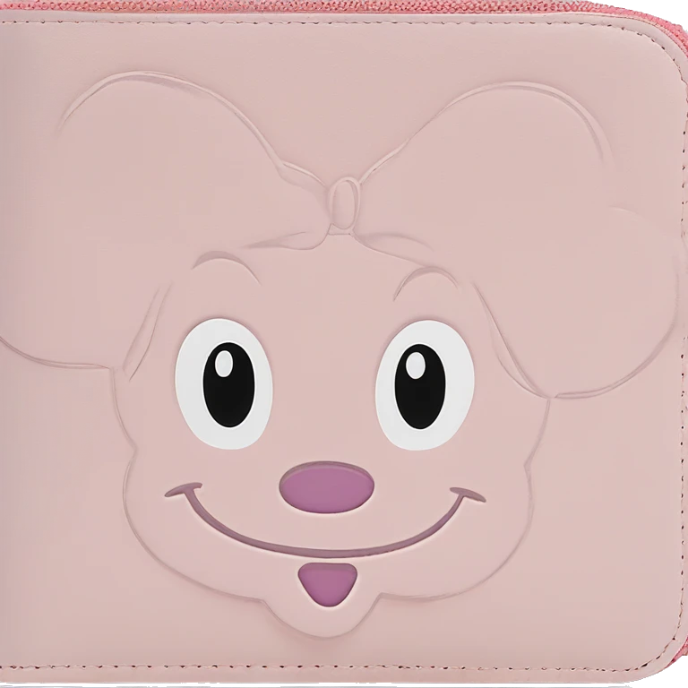 Loungefly light pink Minnie Mouse Ears Wallet emoji