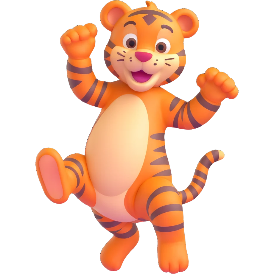 classic Tigger from Winnie the Pooh, cheerful and energetic emoji