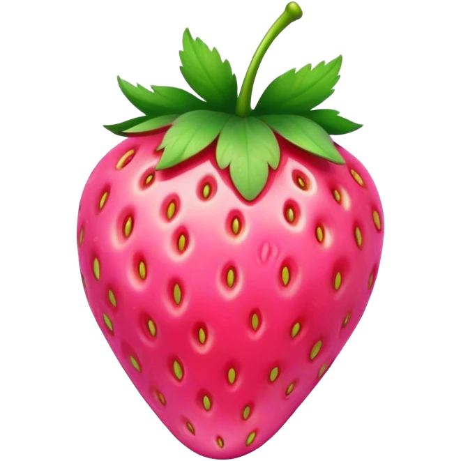 pastel pink colored realistic strawberry emoji