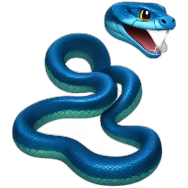 Blue snake emoji