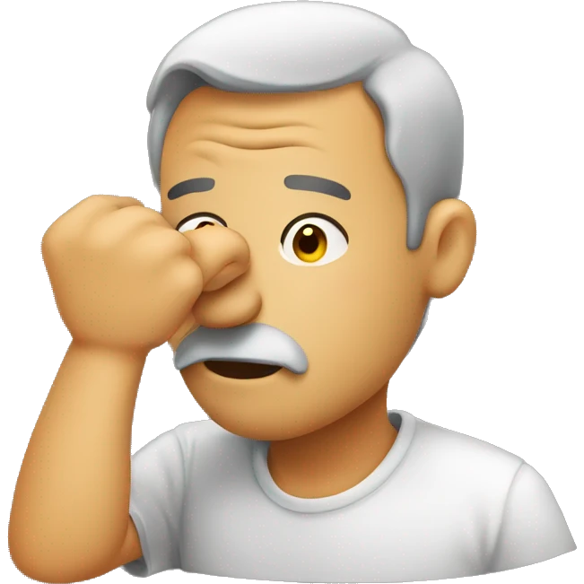 man covering nose smell bad emoji