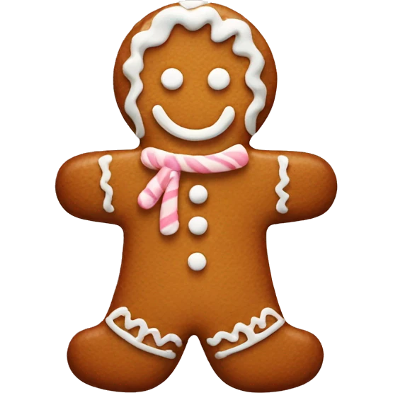 A gingerbread with frosting emoji