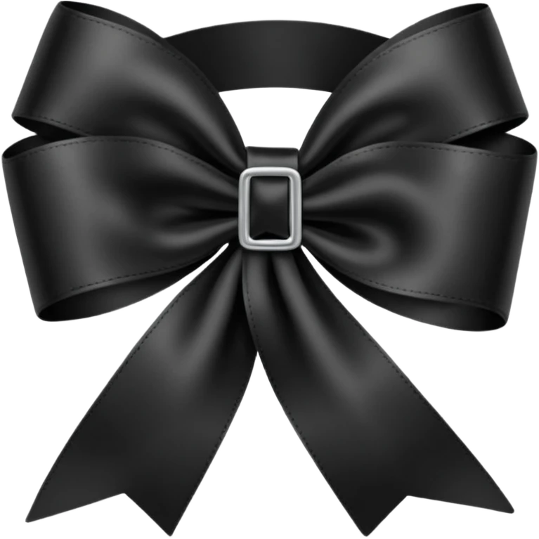 Ruban noir croisé avec 1 boucle comme celui de Crans Montana emoji