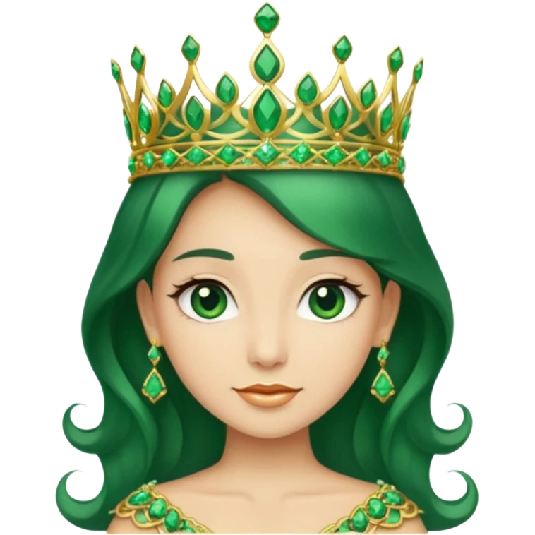 Create me a detailed green Tiara that says Co-Owner Lia emoji