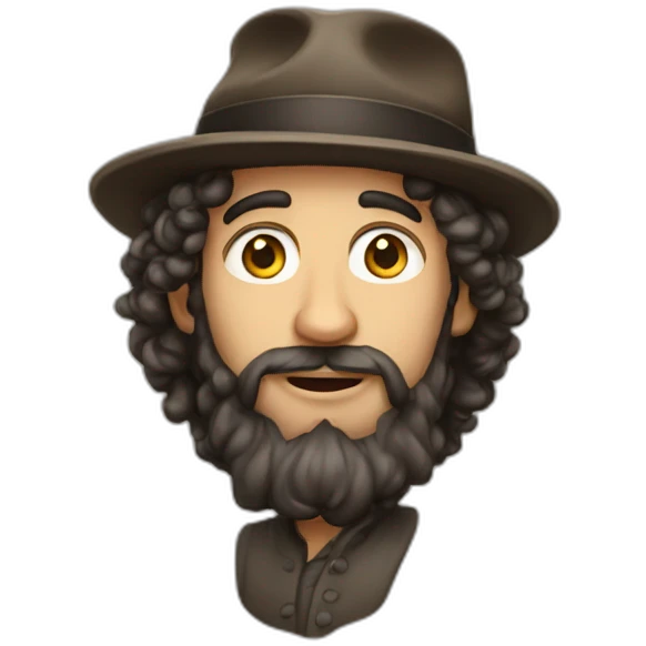 jew with long curls and hat emoji