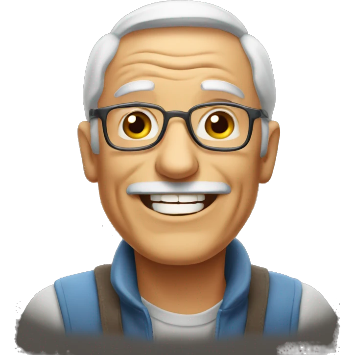 A happy old man  emoji