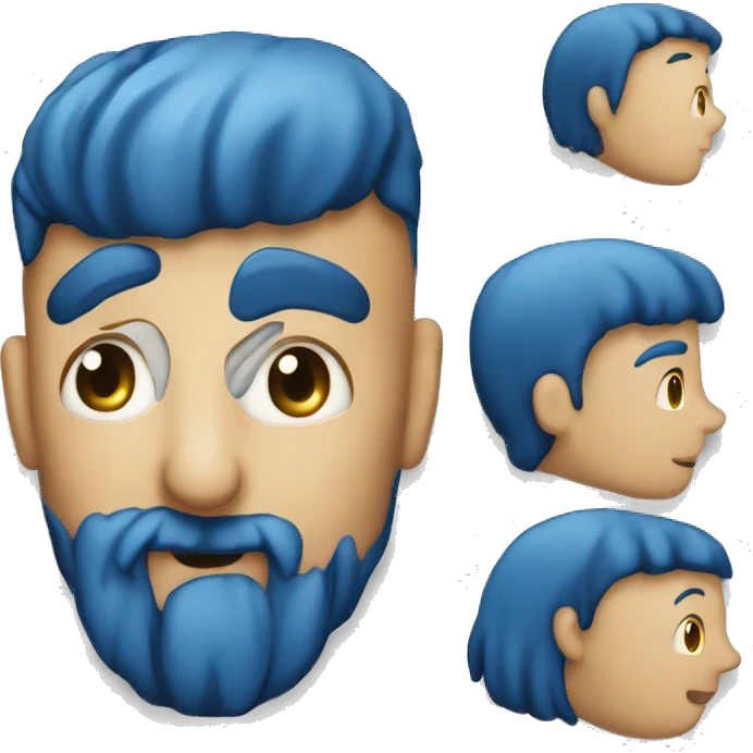 Fidanzati che si baciano cuore blu  emoji