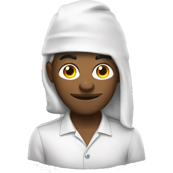 Emoji com a mão no queicho olhando para cima emoji