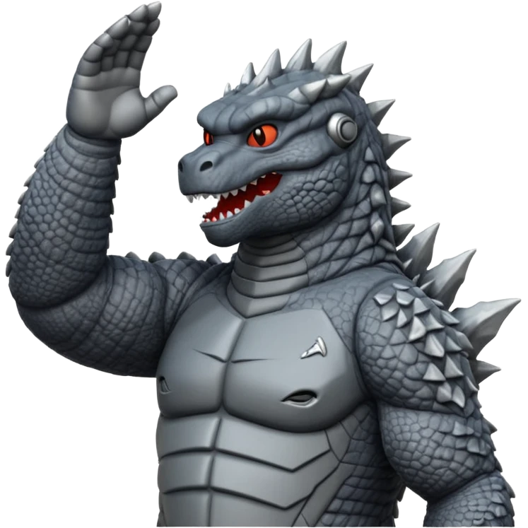 godzilla saluting emoji