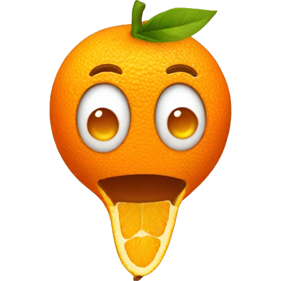orange plotting emoji