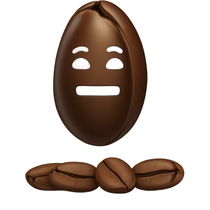 Coffee bean emoji