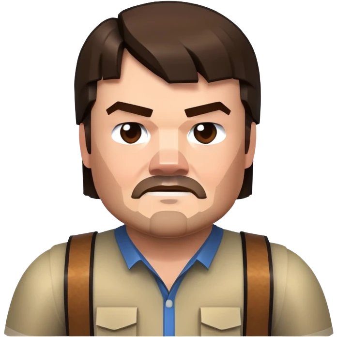Jack Black as Steve in the Minecraft movie  emoji