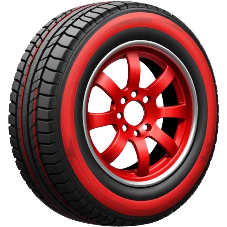 tyre marks red emoji