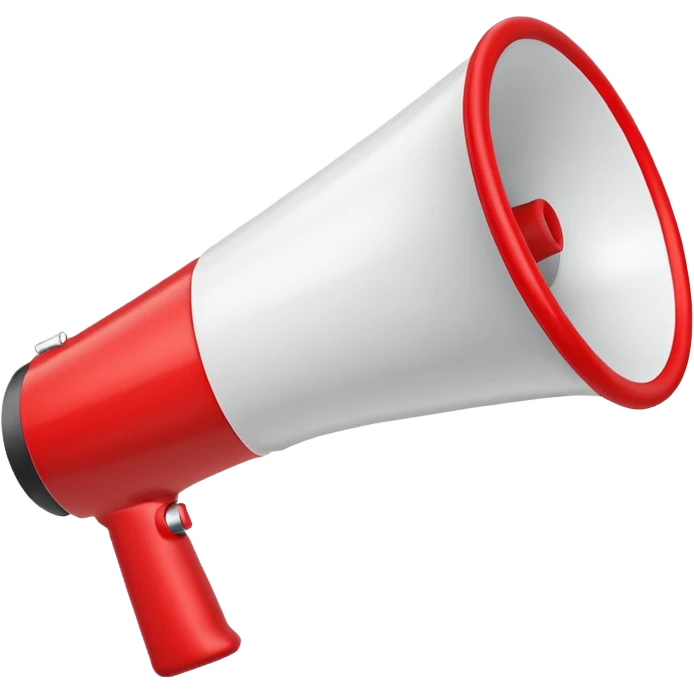 megaphone white & red emoji