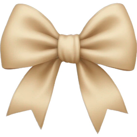 Beige bow emoji
