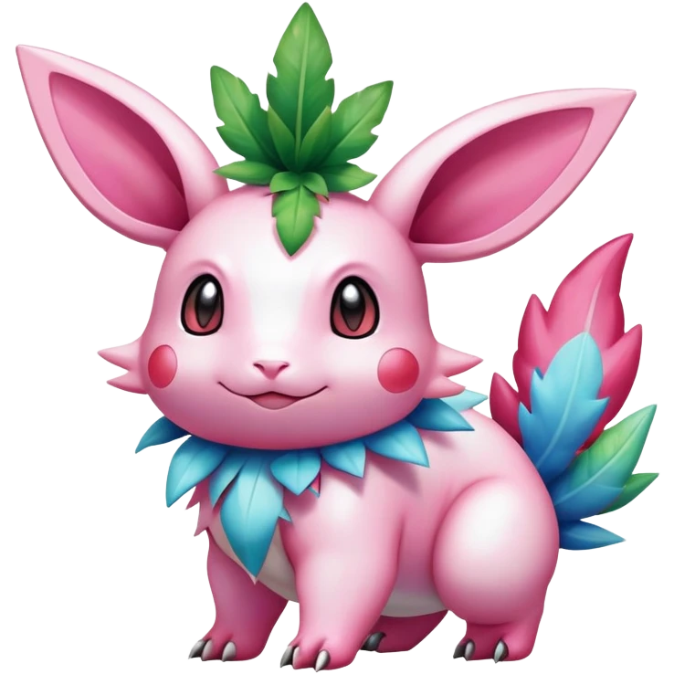 Shiny Exotic Nidorino-Sylveon-Shaymin-Ivysaur-Meganium-Hybrid-Creature emoji