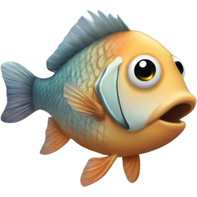 A fish with lashes emoji