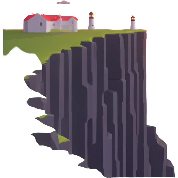 North Cape cliff with midnight sun over horizon emoji