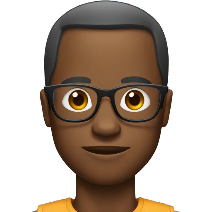 african american muscles with glasses emoji