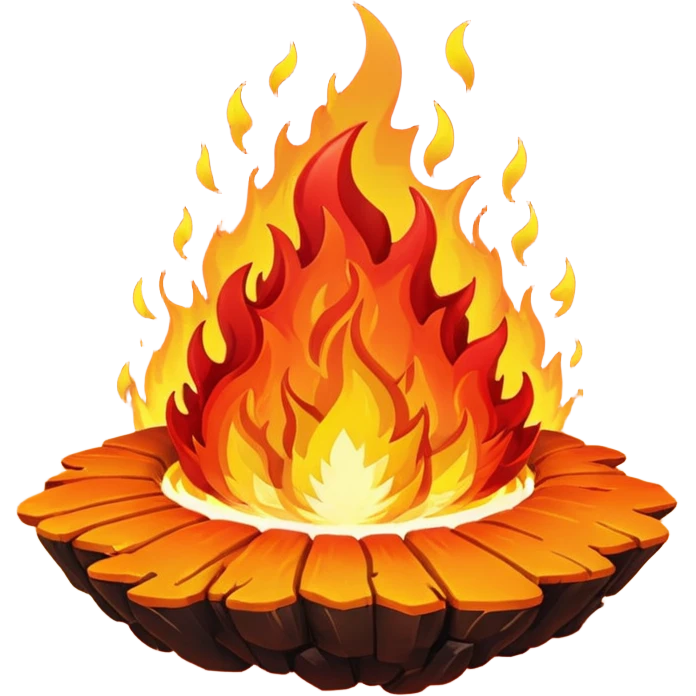 fire flying island emoji