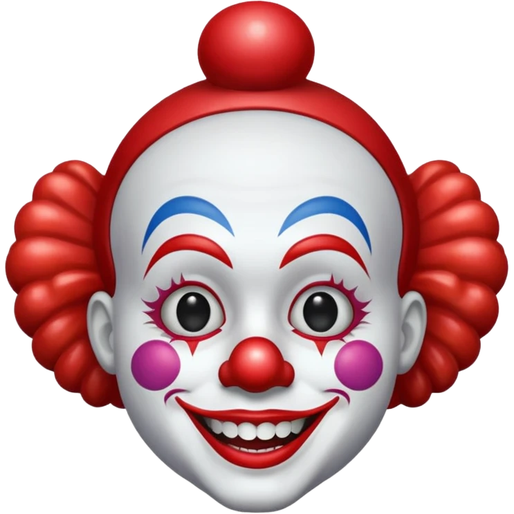 red glitter clown emoji