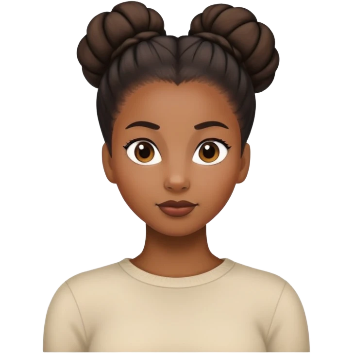 Black woman that has a bun emoji