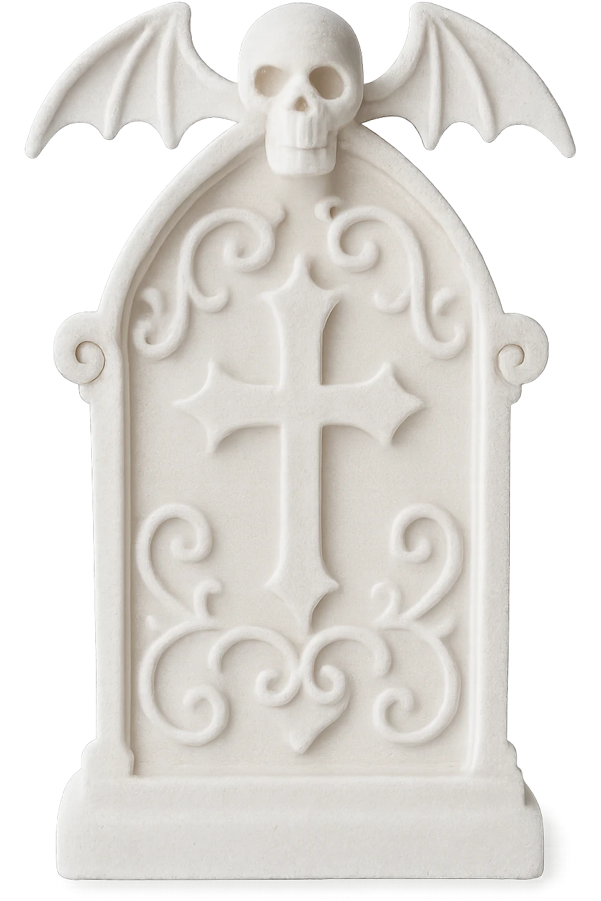 white sparkly goth object, remove background  emoji