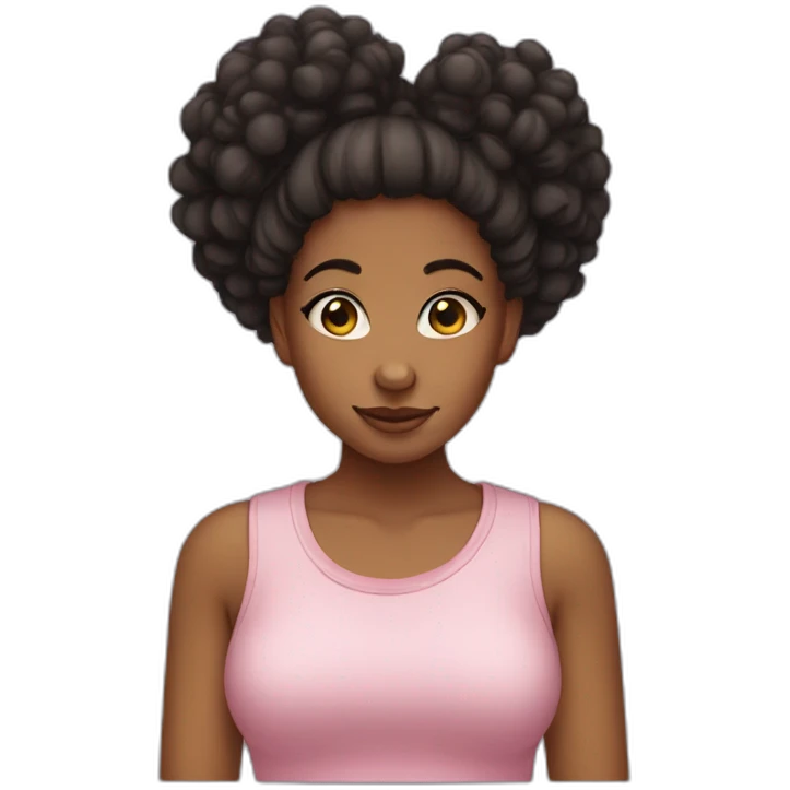 girl with afro puffs emoji