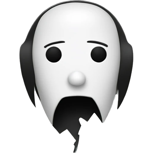 Jigsaw puppet from Saw franchise. Cute.Simple. Round emoji