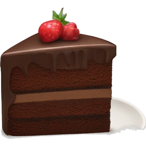 Chocolate cake ( slice ) emoji