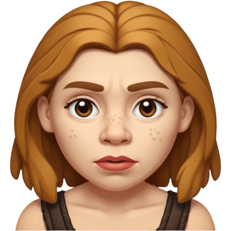 slack jawed female neanderthal emoji
