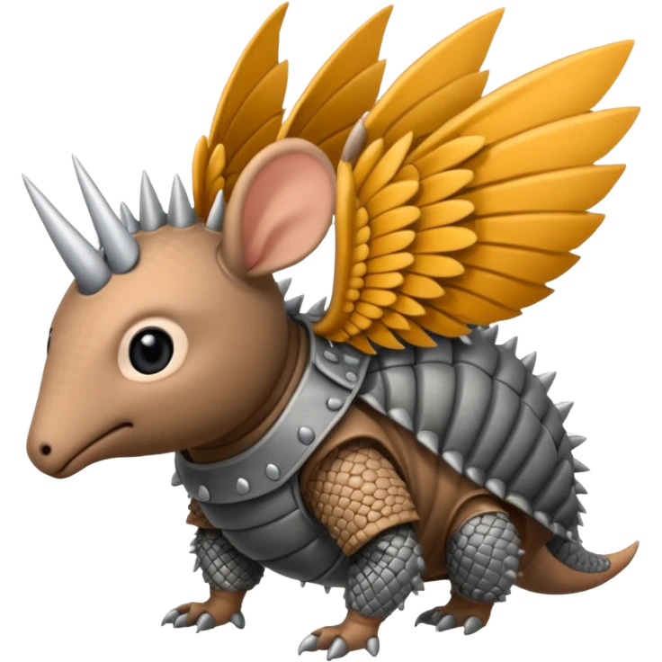 winged armadillo emoji