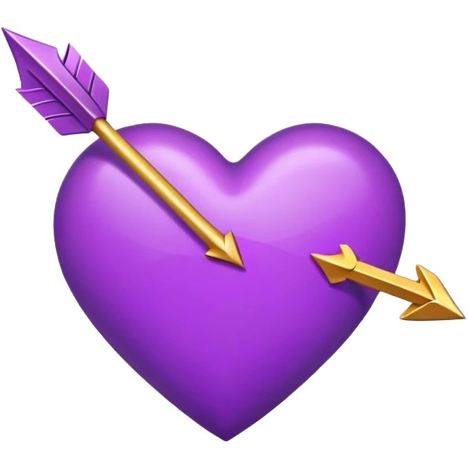 Corazón morado flechado  emoji
