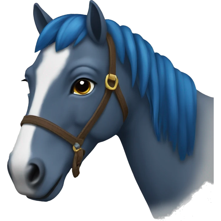 cavalo azul emoji