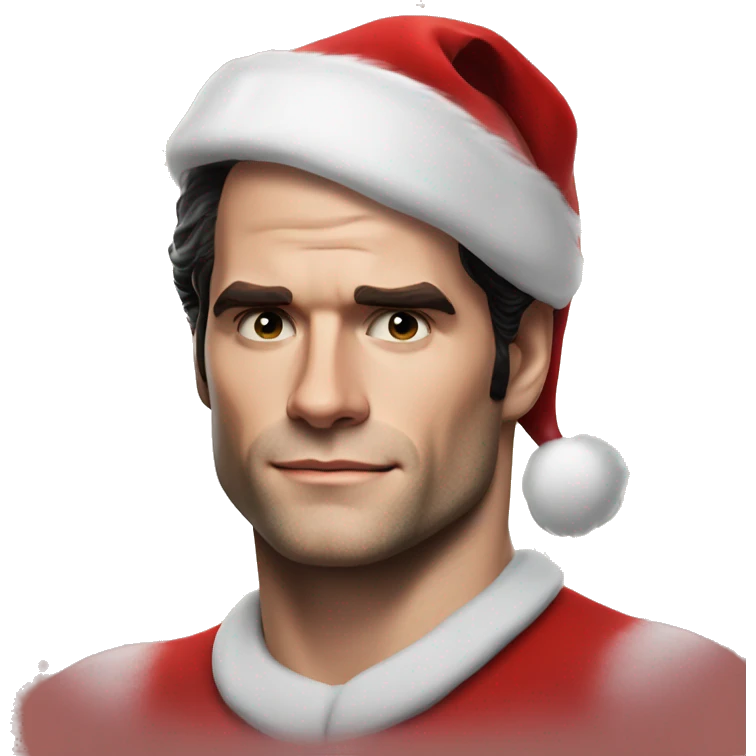 henry cavill as santa claus emoji