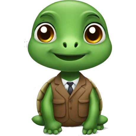 animal turtle as a school Teacher emoji