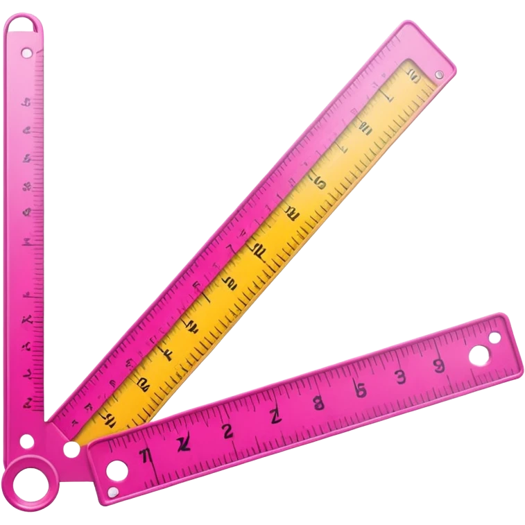 mac os icon, ruler, measures, bright pink emoji