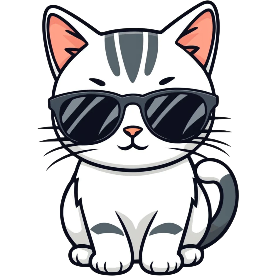Cat with sunglasses emoji