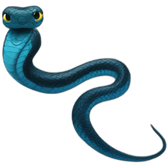 Serpent bleu et noir emoji